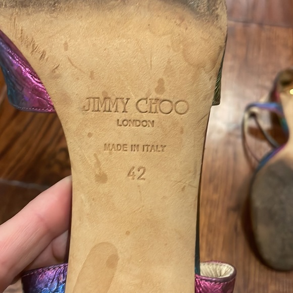 Jimmy Choo Multicolor Snakeskin Panama Strappy Sandals - Picture 6 of 6